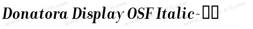 Donatora Display OSF Italic字体转换